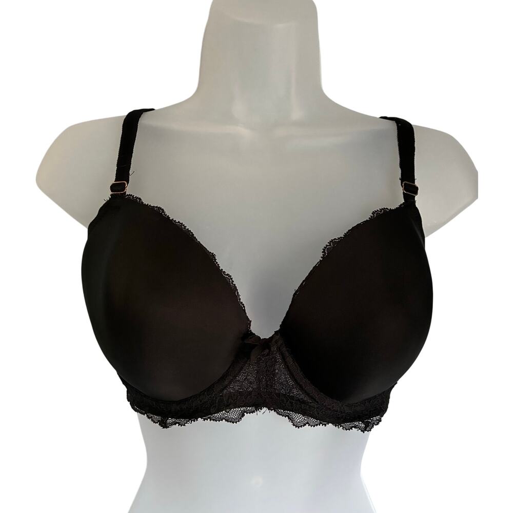 Victoria's Secret Dream Angels Lined Demi Bra 34DD Black Lace Everyday